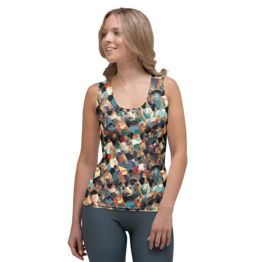 Shattered Riviera on a Women's Tank Top