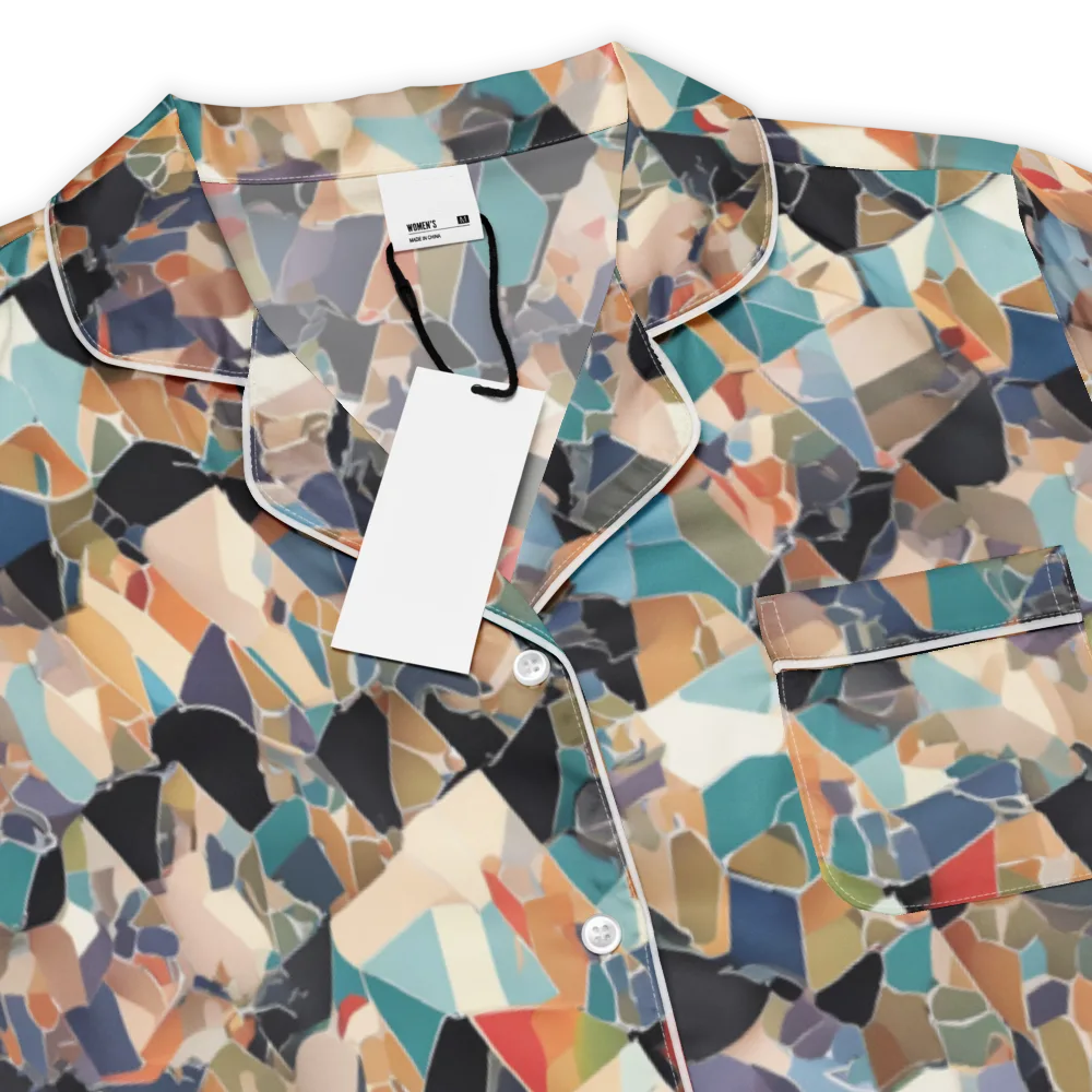 Shattered Riviera on Women's Short Sleeve Pajama Top — Product details