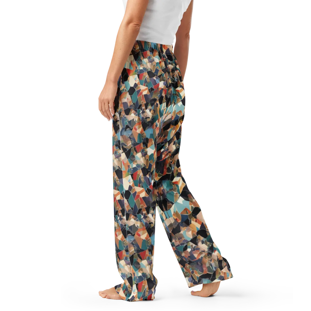 Shattered Riviera on Women's Pajama Pants — Left