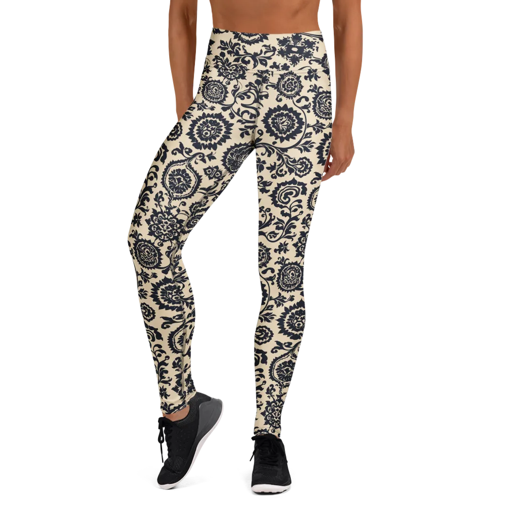 Nocturne Garland on Yoga Leggings — Front