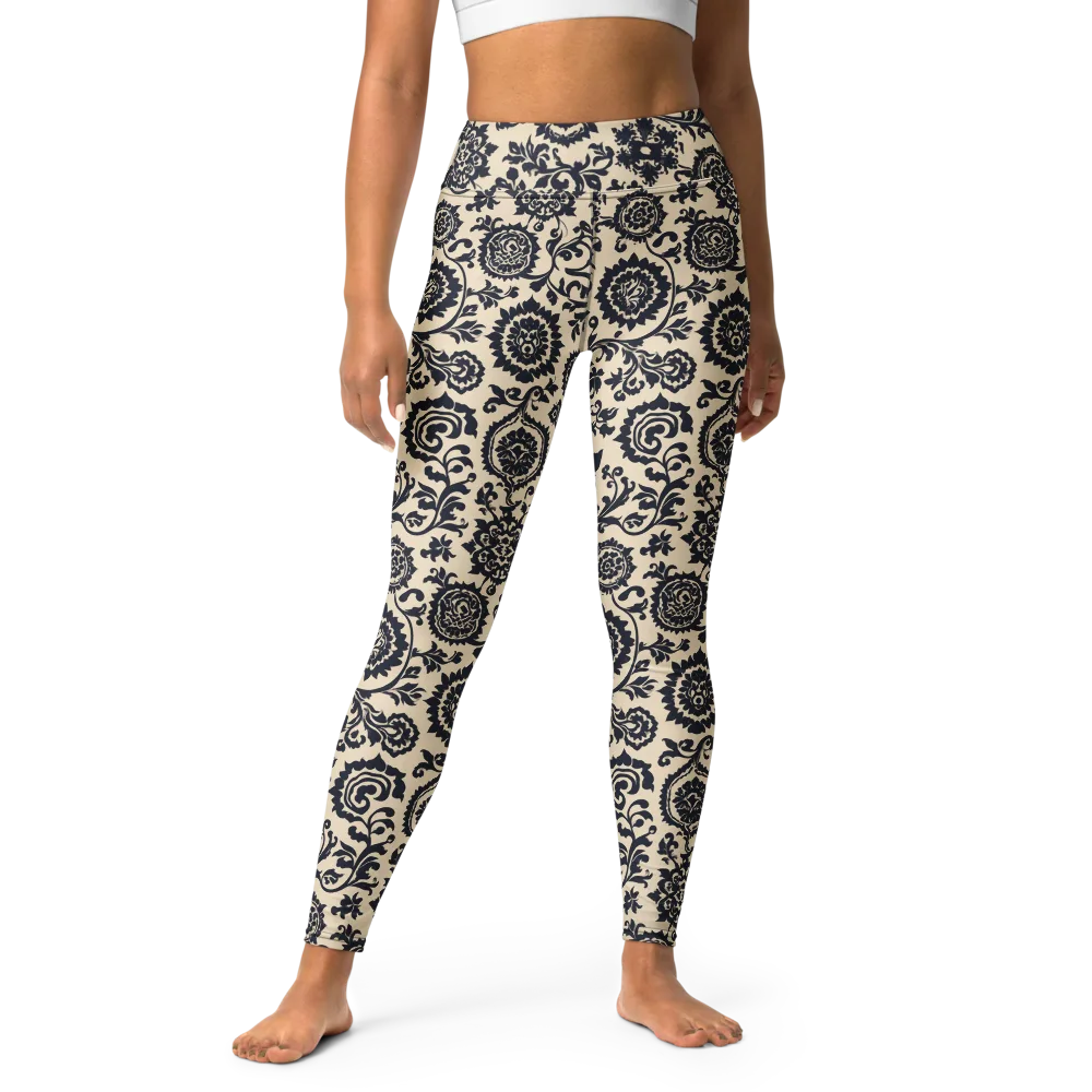 Nocturne Garland on Yoga Leggings — Front