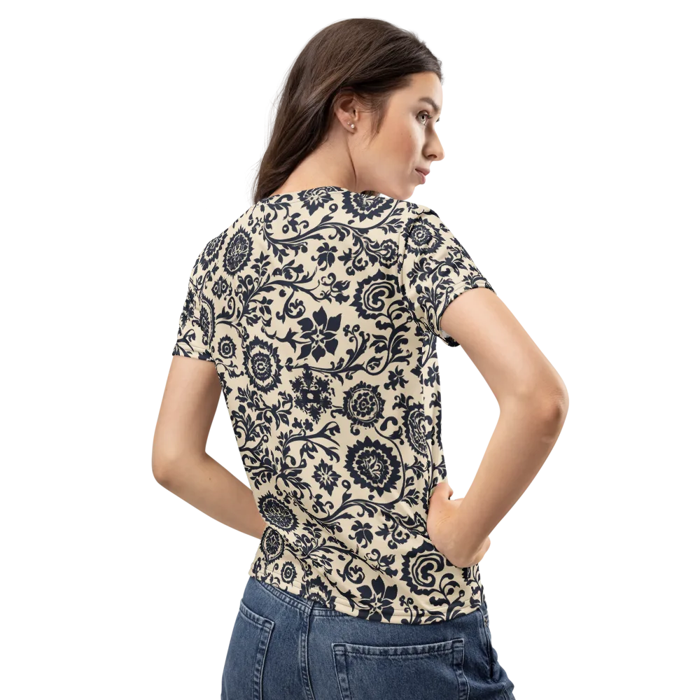 Nocturne Garland on Women's Crew Neck T-Shirt — Back