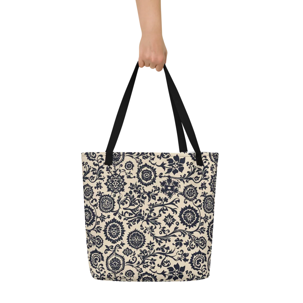 Nocturne Garland on Large Tote Bag W/ Pocket — Front