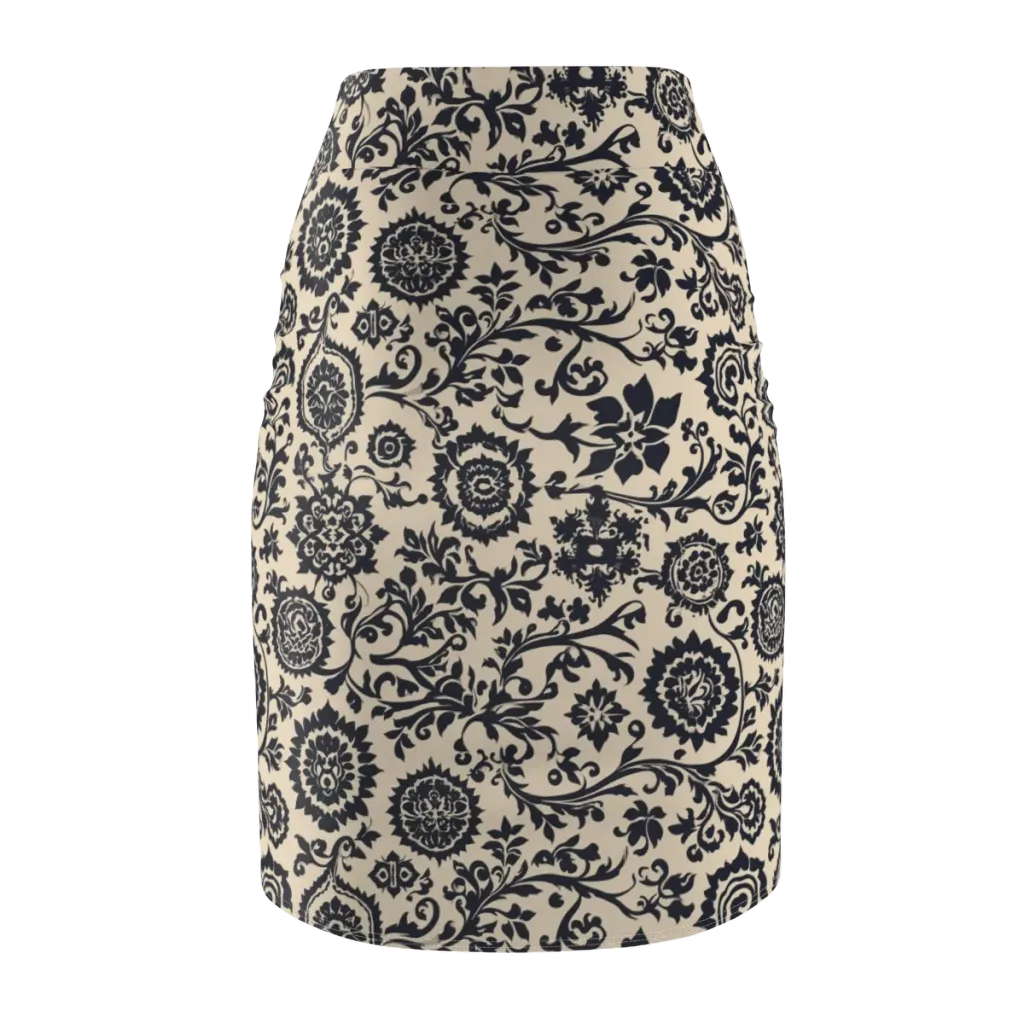 Nocturne Garland on Pencil Skirt — Back