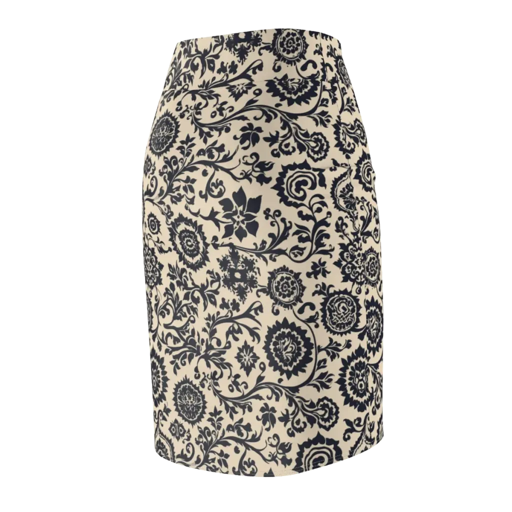 Nocturne Garland on Pencil Skirt — Back Side