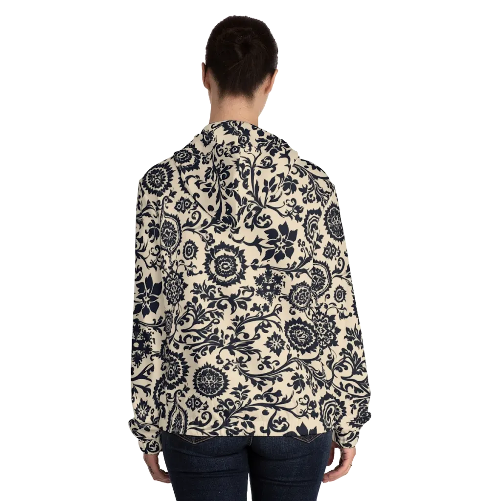 Nocturne Garland on Women's Full-Zip Hoodie — Back On Person