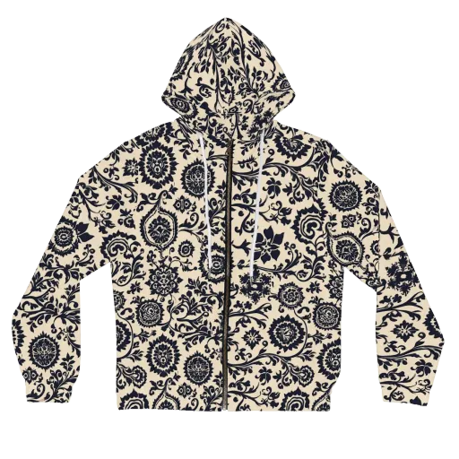 Nocturne Garland on a Women's Full-Zip Hoodie