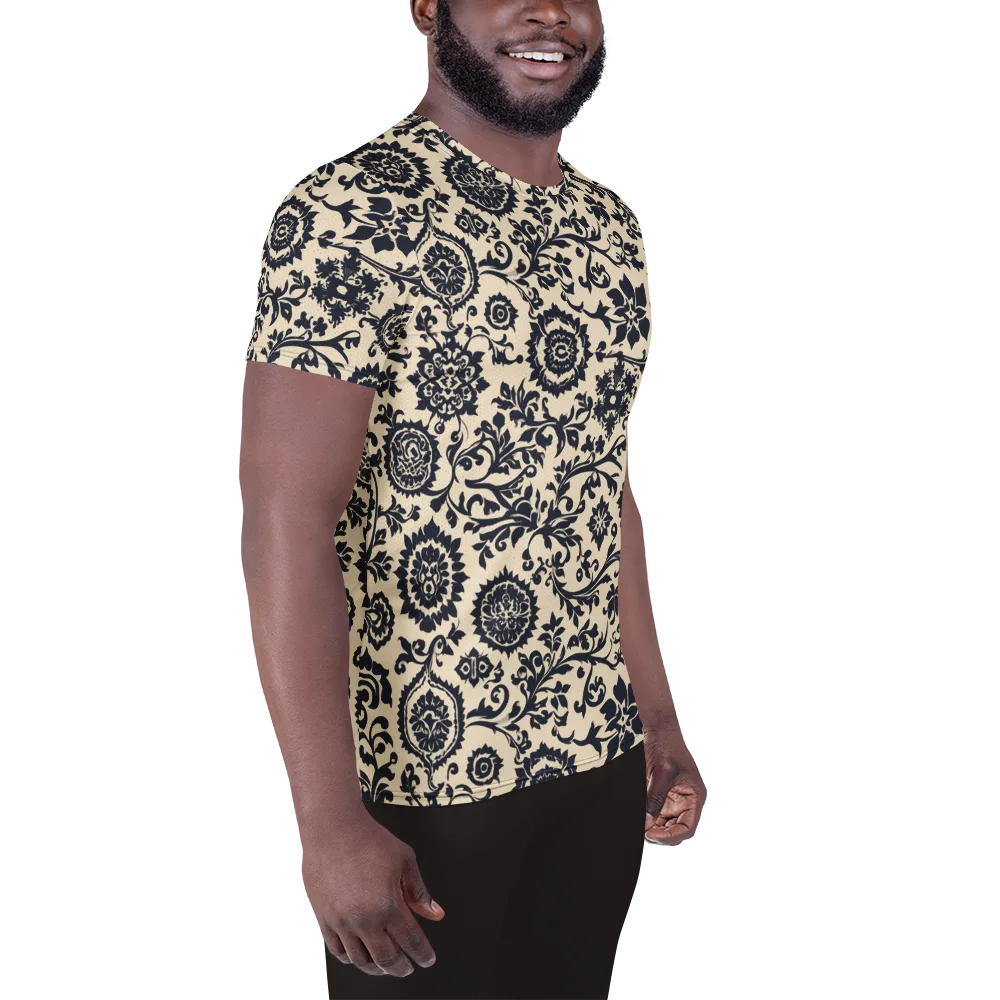 Nocturne Garland on Men's Athletic T-Shirt — Right