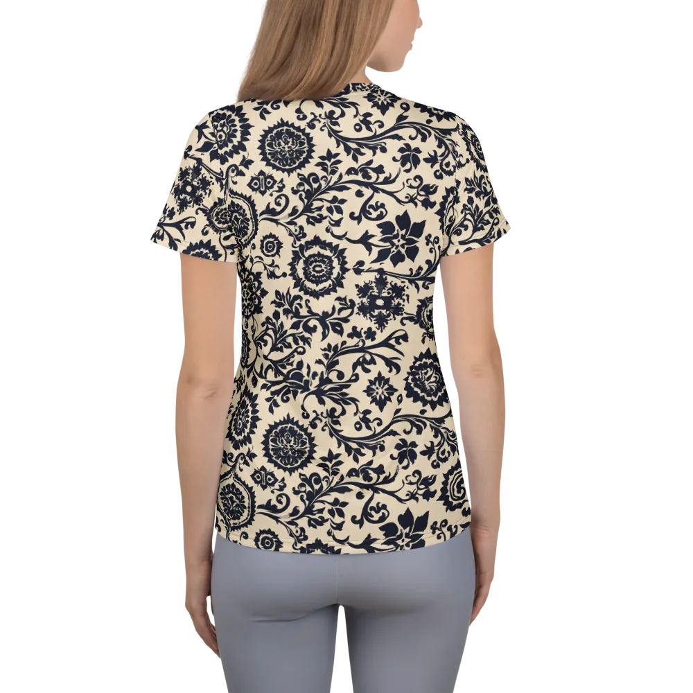 Nocturne Garland on Women's Athletic T-Shirt — Back