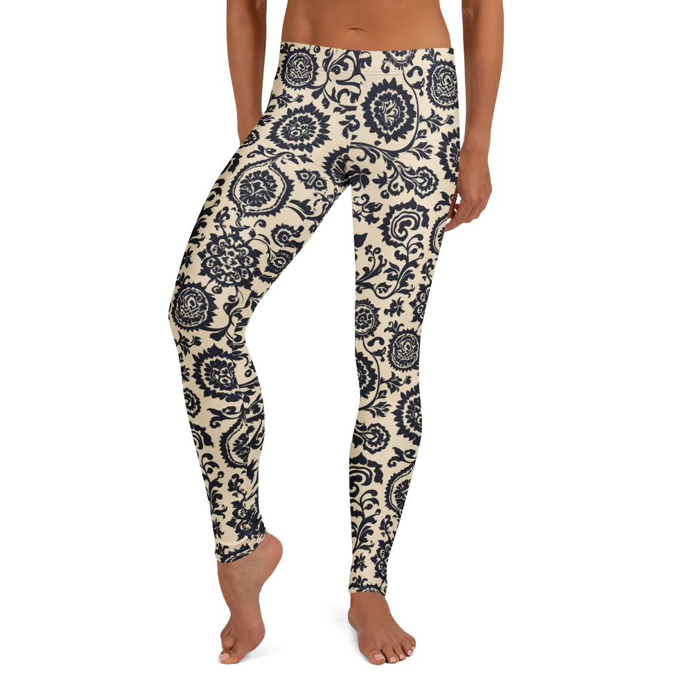 Nocturne Garland on Leggings — Front