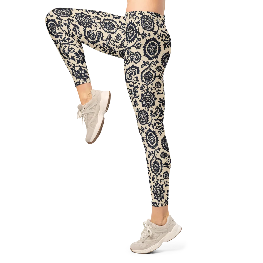 Nocturne Garland on Leggings — Left