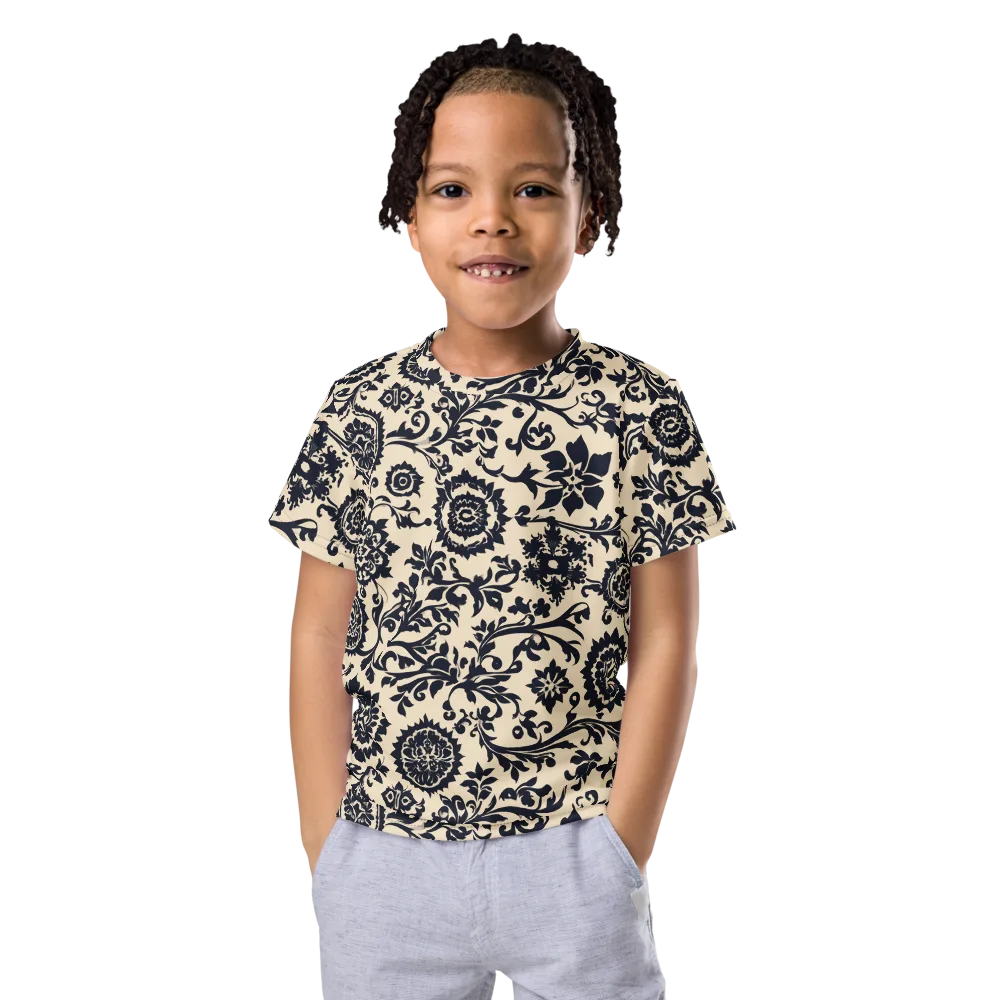 Nocturne Garland on Kids Crew Neck T-Shirt — Front