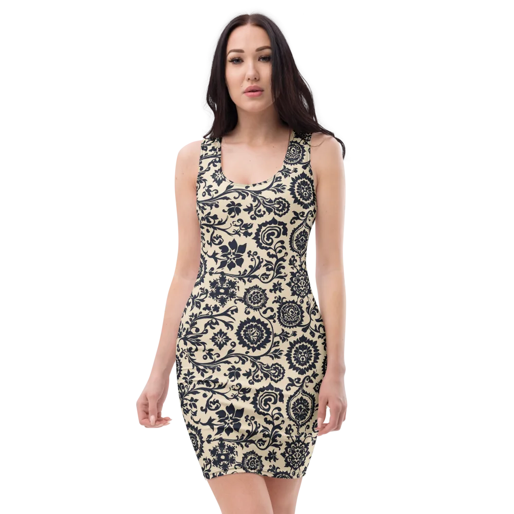 Nocturne Garland on Bodycon Dress — Front