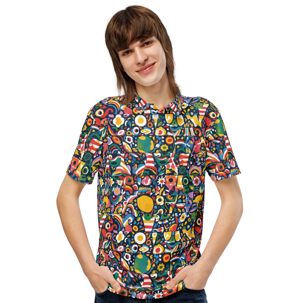 Carnival Herbarium on Men's Slim Fit Polo Shirt — Front