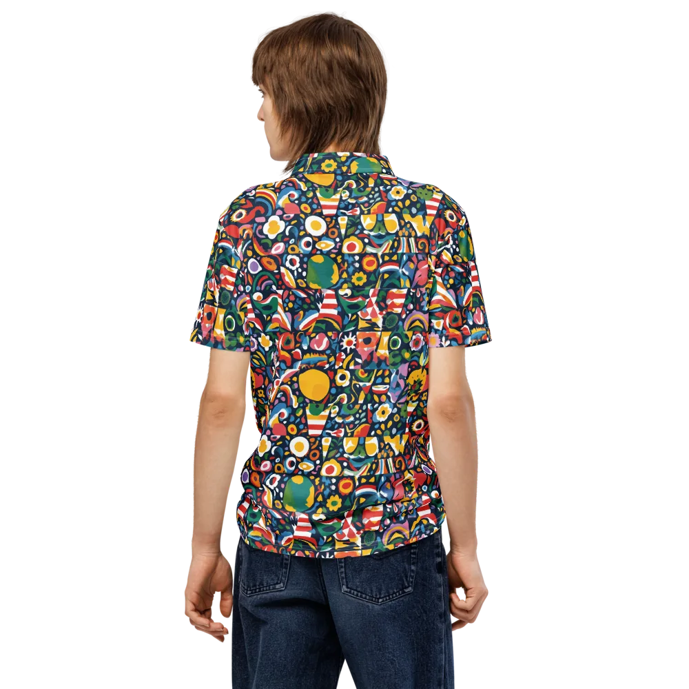 Carnival Herbarium on Men's Slim Fit Polo Shirt — Back