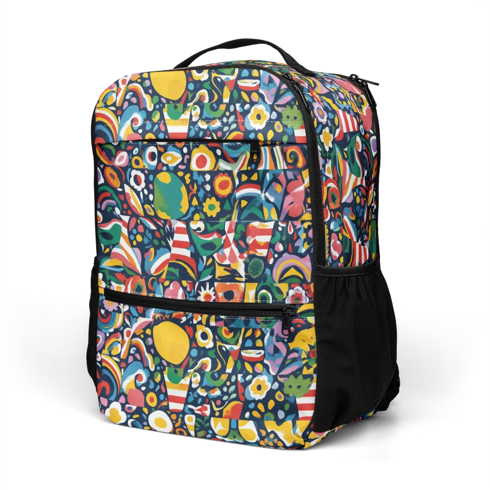 Carnival Herbarium on Utility Backpack — Left Front