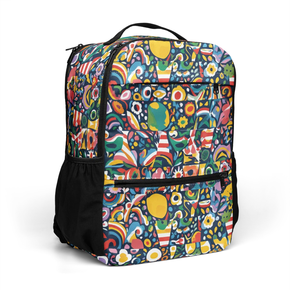 Carnival Herbarium on Utility Backpack — Right Front