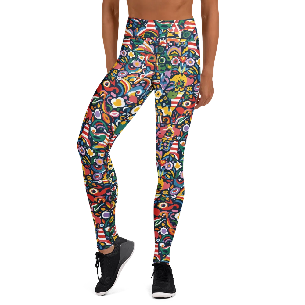 Carnival Herbarium on Yoga Leggings — Front
