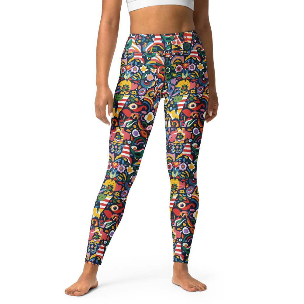 Carnival Herbarium on Yoga Leggings — Front