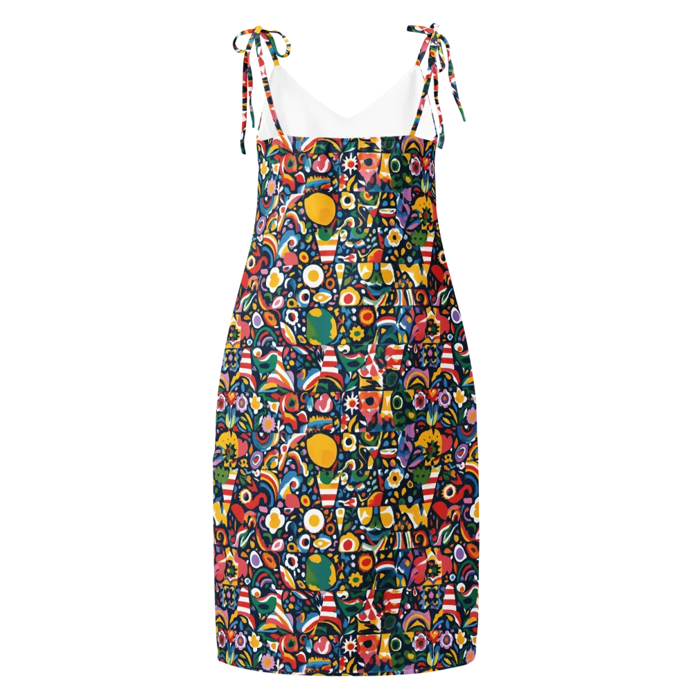 Carnival Herbarium on Slip Dress — Back