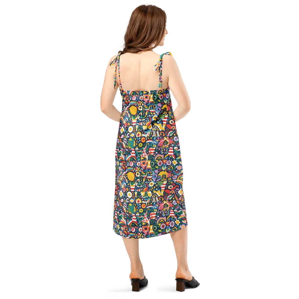 Carnival Herbarium on Slip Dress — Back