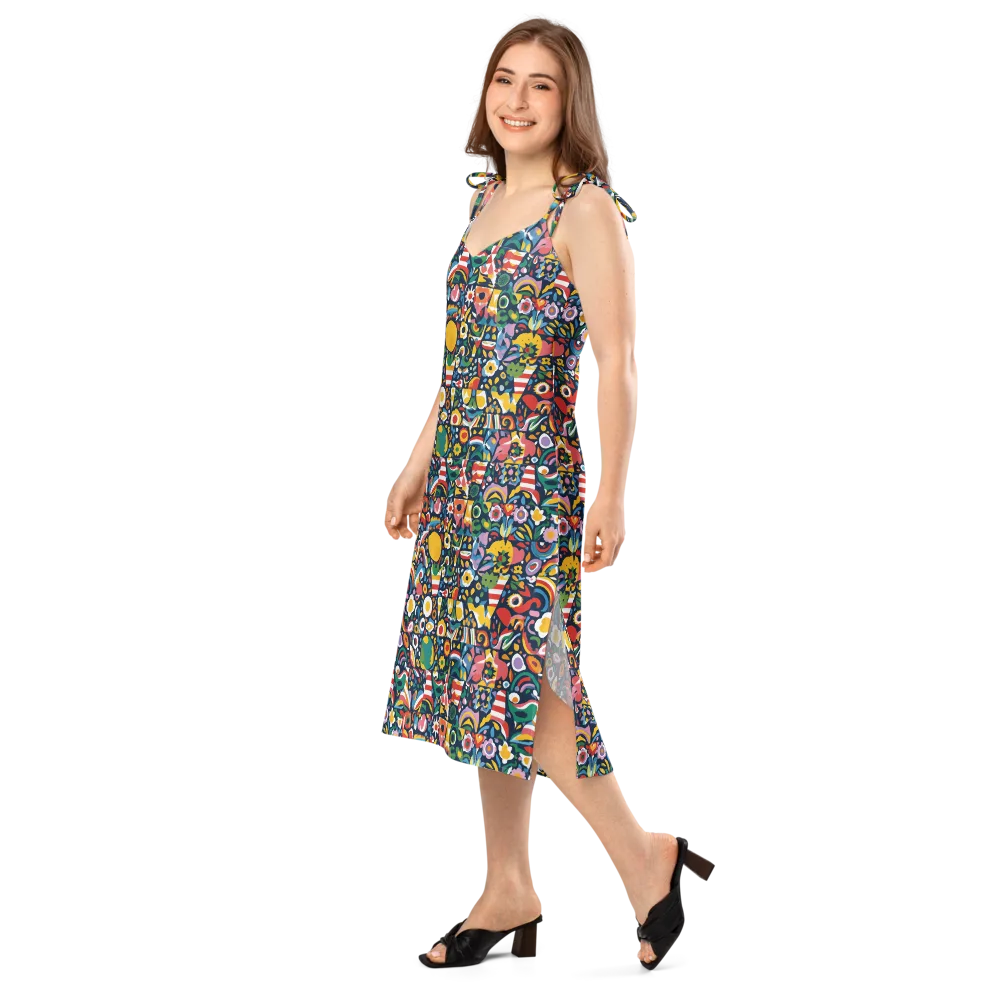 Carnival Herbarium on Slip Dress — Left Front