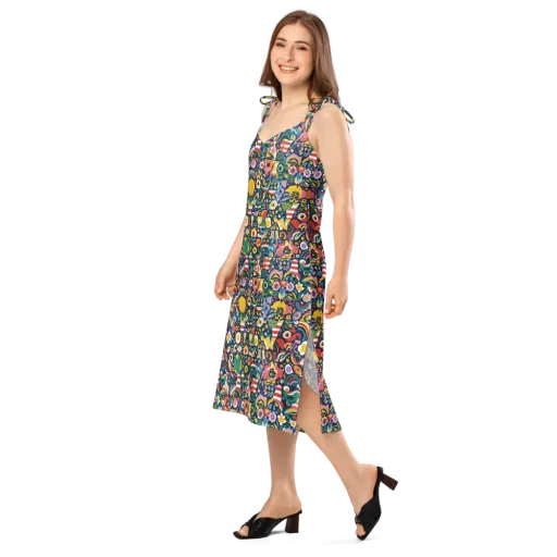 Carnival Herbarium on a Slip Dress