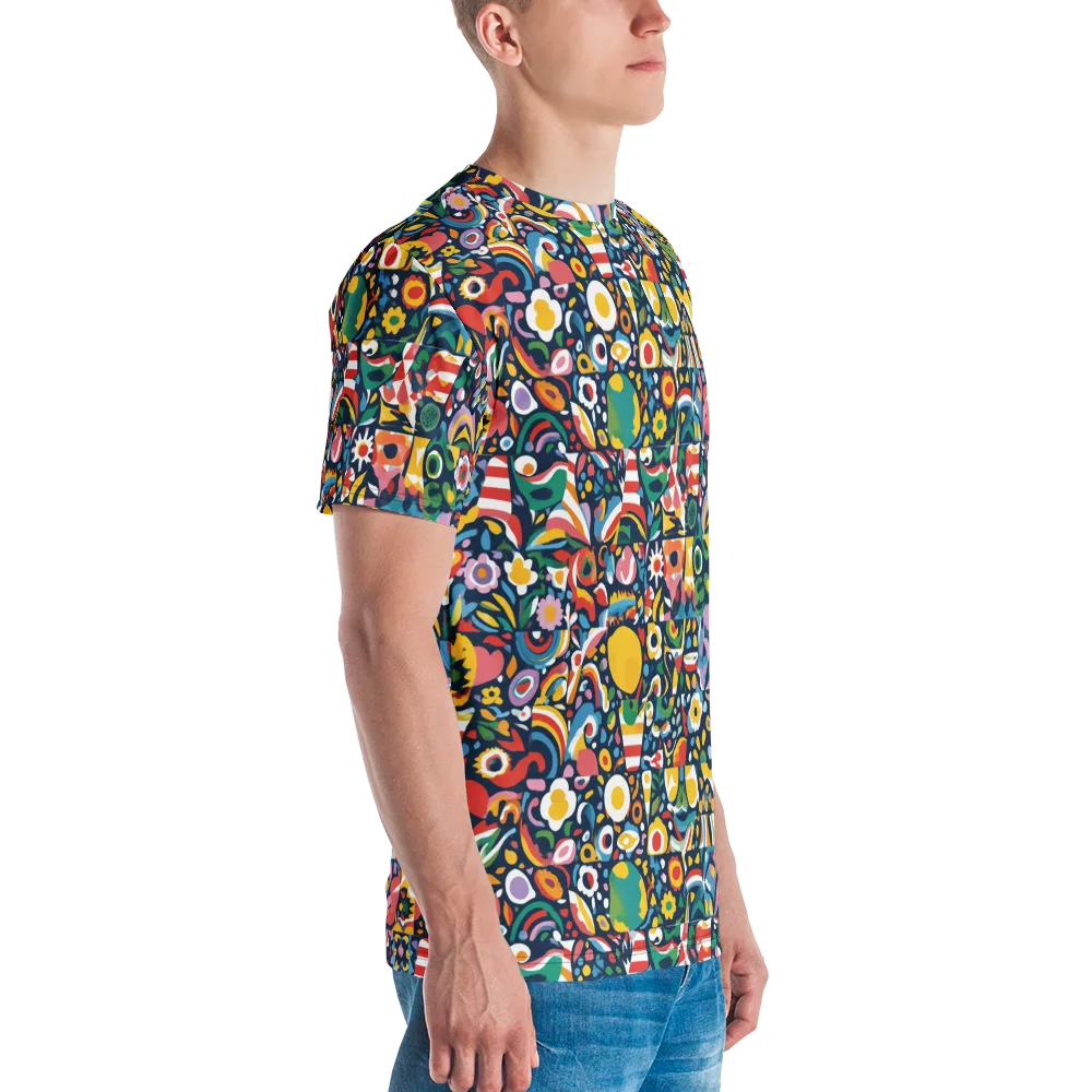Carnival Herbarium on Men's Crew Neck T-Shirt — Right