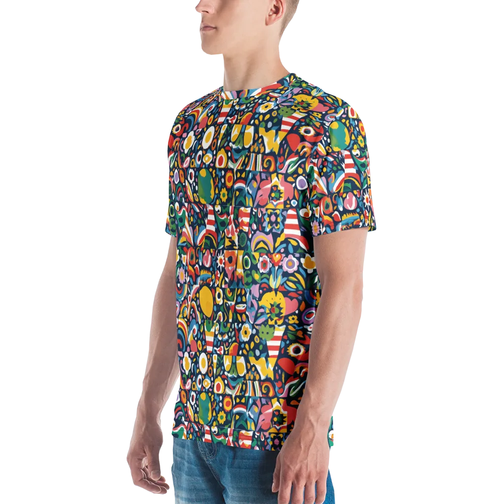Carnival Herbarium on Men's Crew Neck T-Shirt — Left