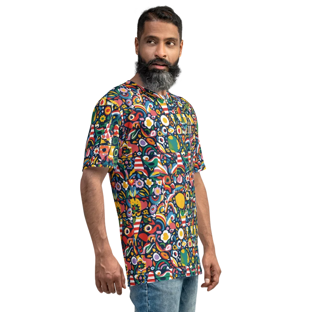 Carnival Herbarium on Men's Crew Neck T-Shirt — Right