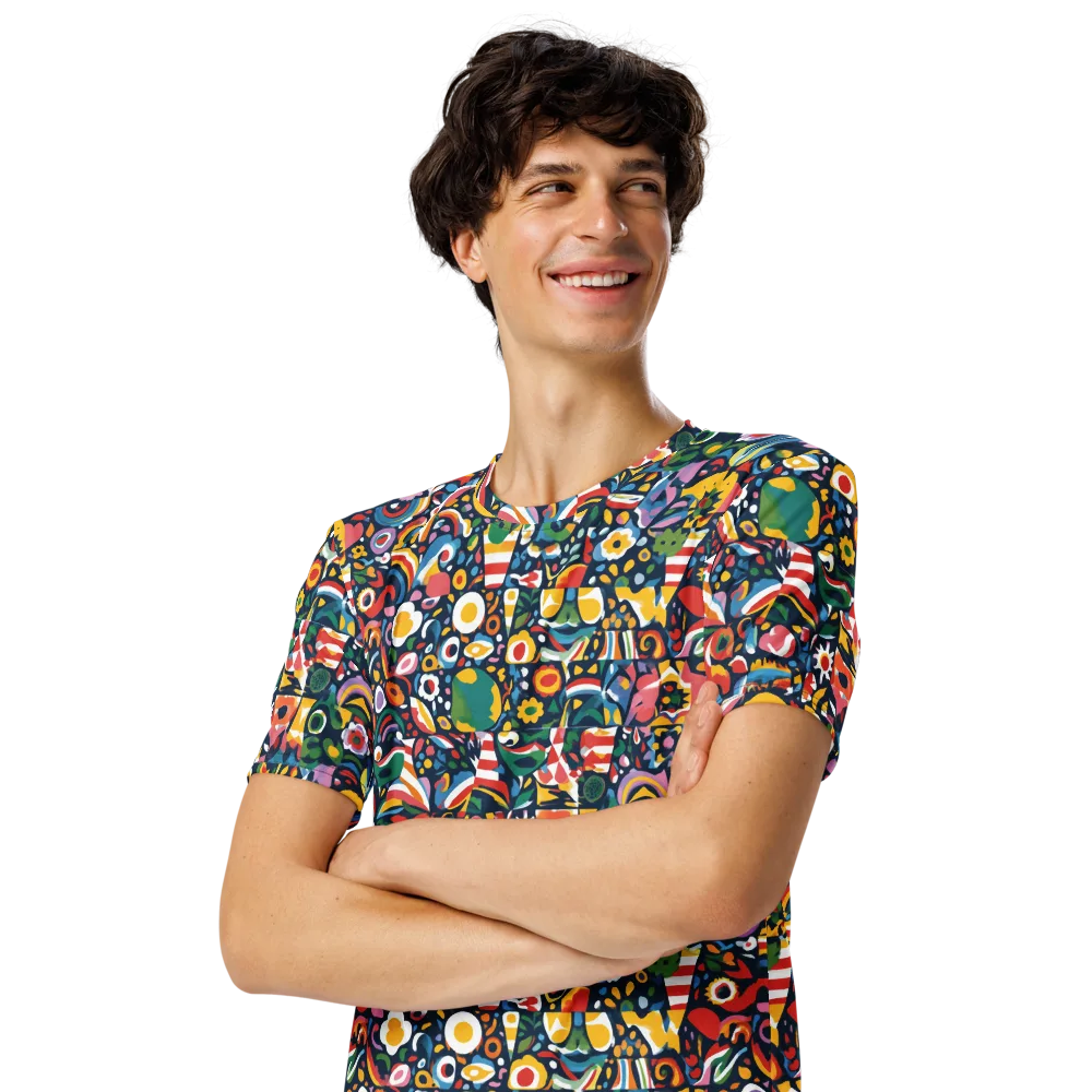 Carnival Herbarium on Men's Crew Neck T-Shirt — Left Front