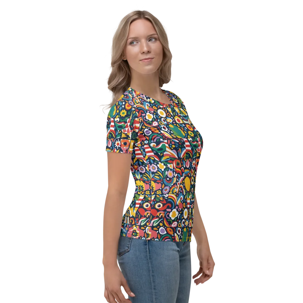Carnival Herbarium on Women's Crew Neck T-Shirt — Right