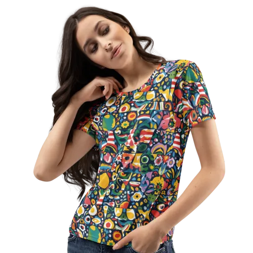Carnival Herbarium on a Women's Crew Neck T-Shirt