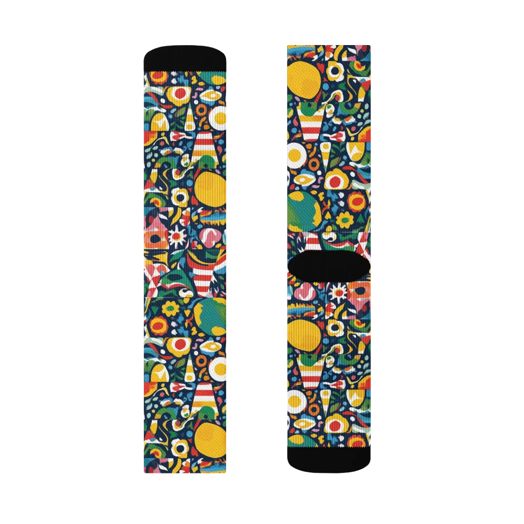 Carnival Herbarium on Socks — Right Sock