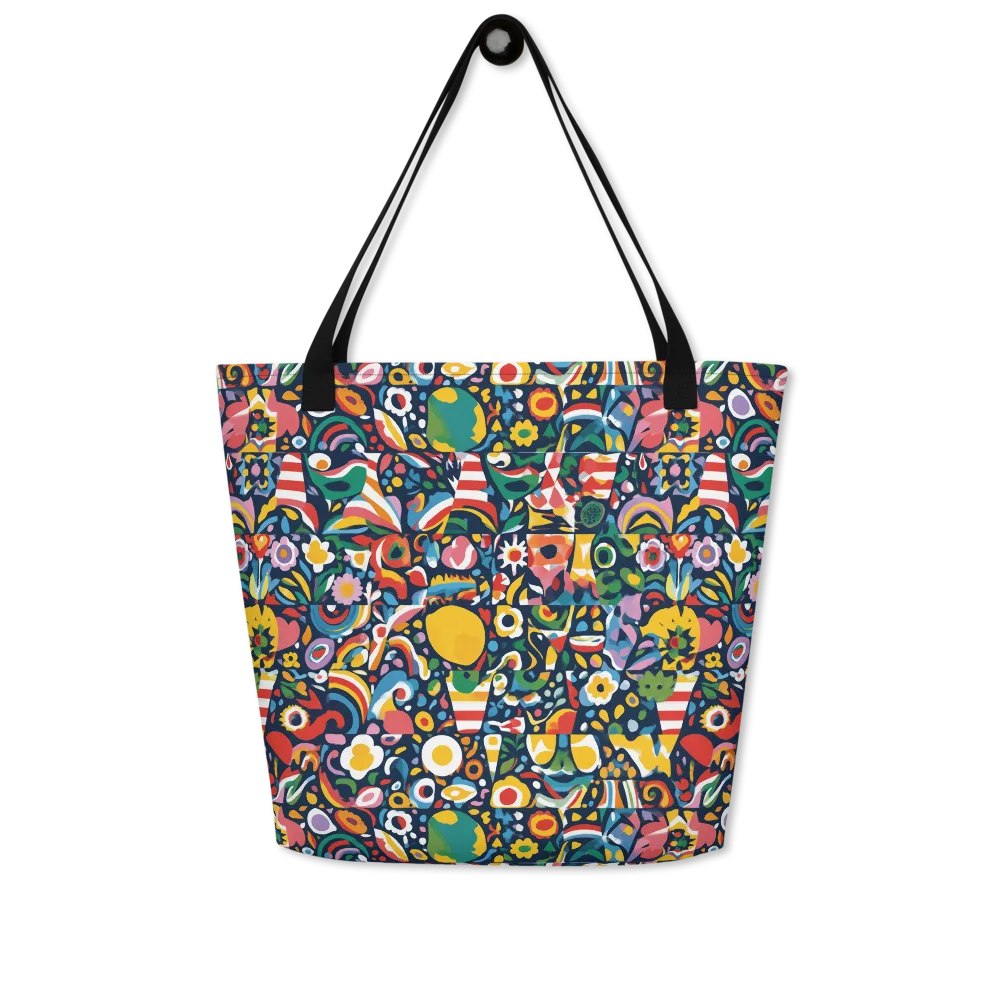 Carnival Herbarium on Large Tote Bag W/ Pocket — Front