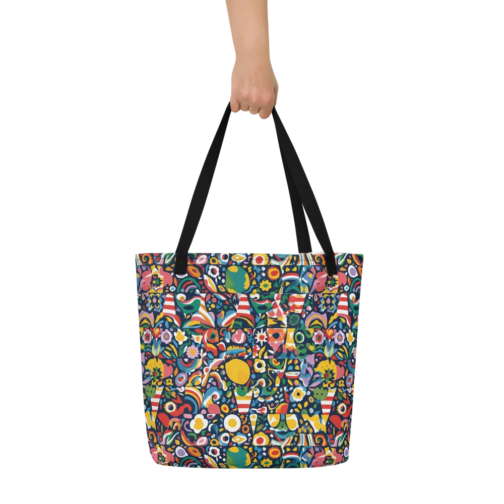 Carnival Herbarium on Large Tote Bag W/ Pocket — Front