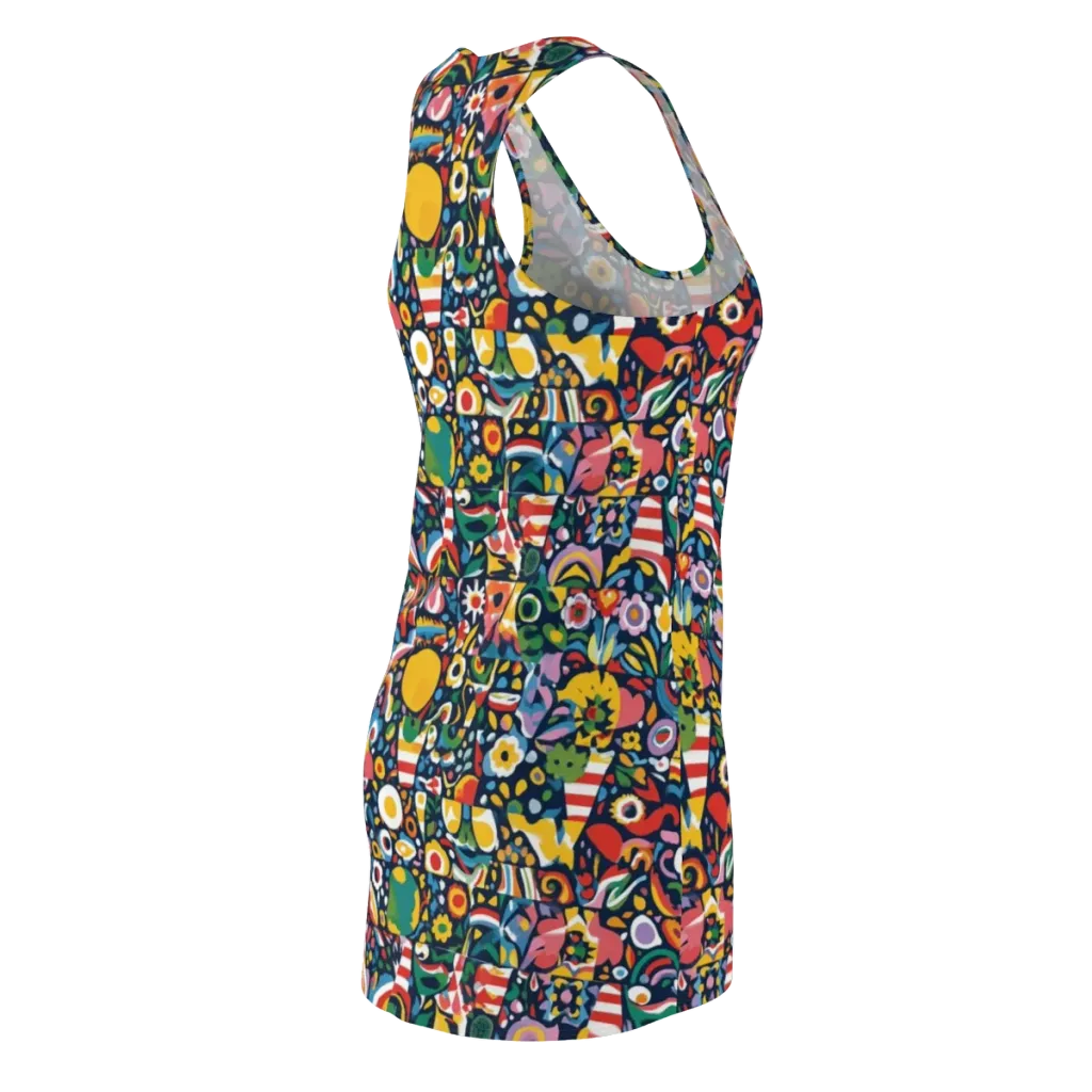 Carnival Herbarium on Racerback Dress — Back Side