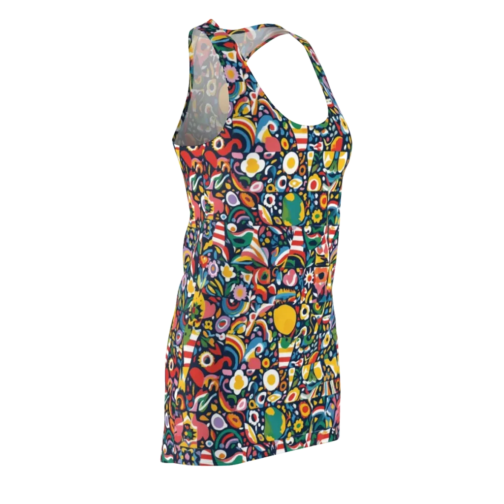 Carnival Herbarium on Racerback Dress — Front Side