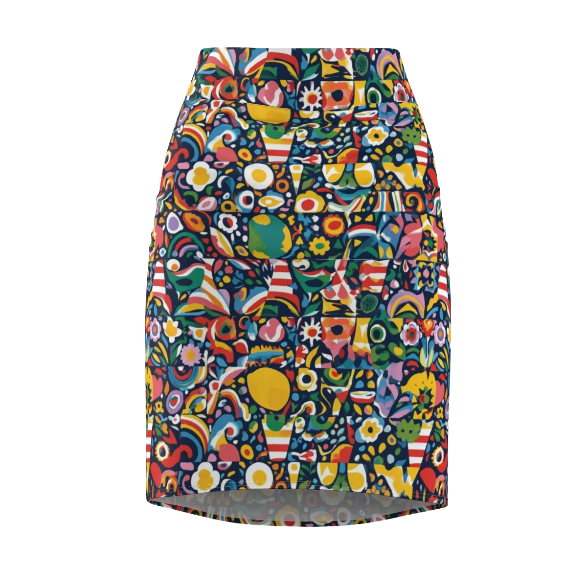 Carnival Herbarium on Pencil Skirt — Front