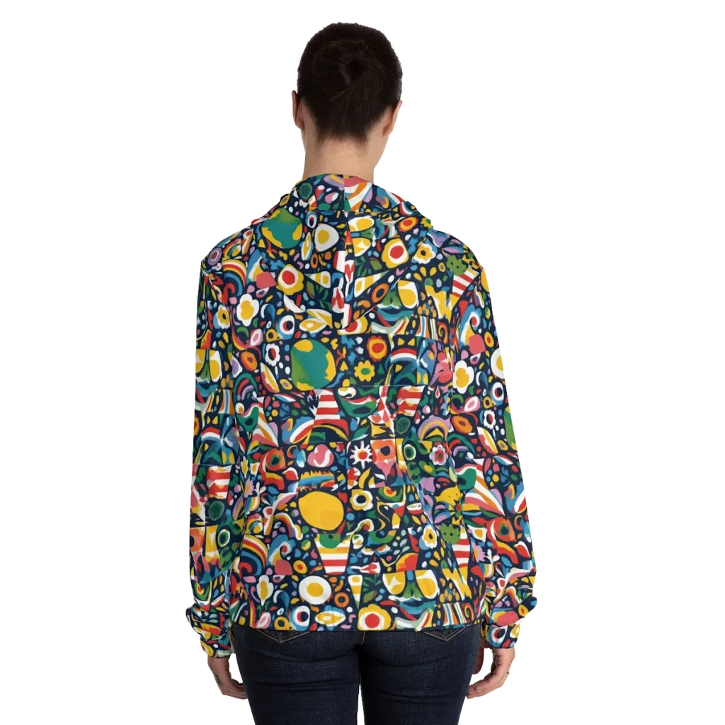 Carnival Herbarium on Women's Full-Zip Hoodie — Back On Person