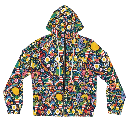 Carnival Herbarium on a Women's Full-Zip Hoodie
