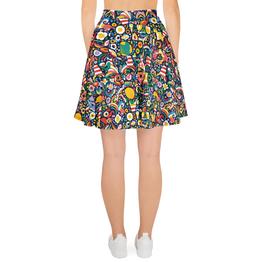 Carnival Herbarium on Skater Skirt — Back