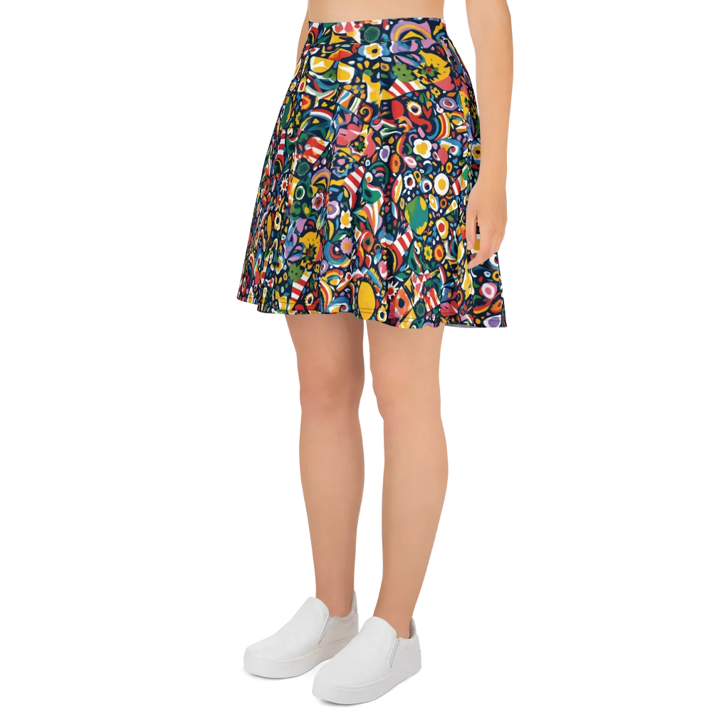 Carnival Herbarium on Skater Skirt — Left