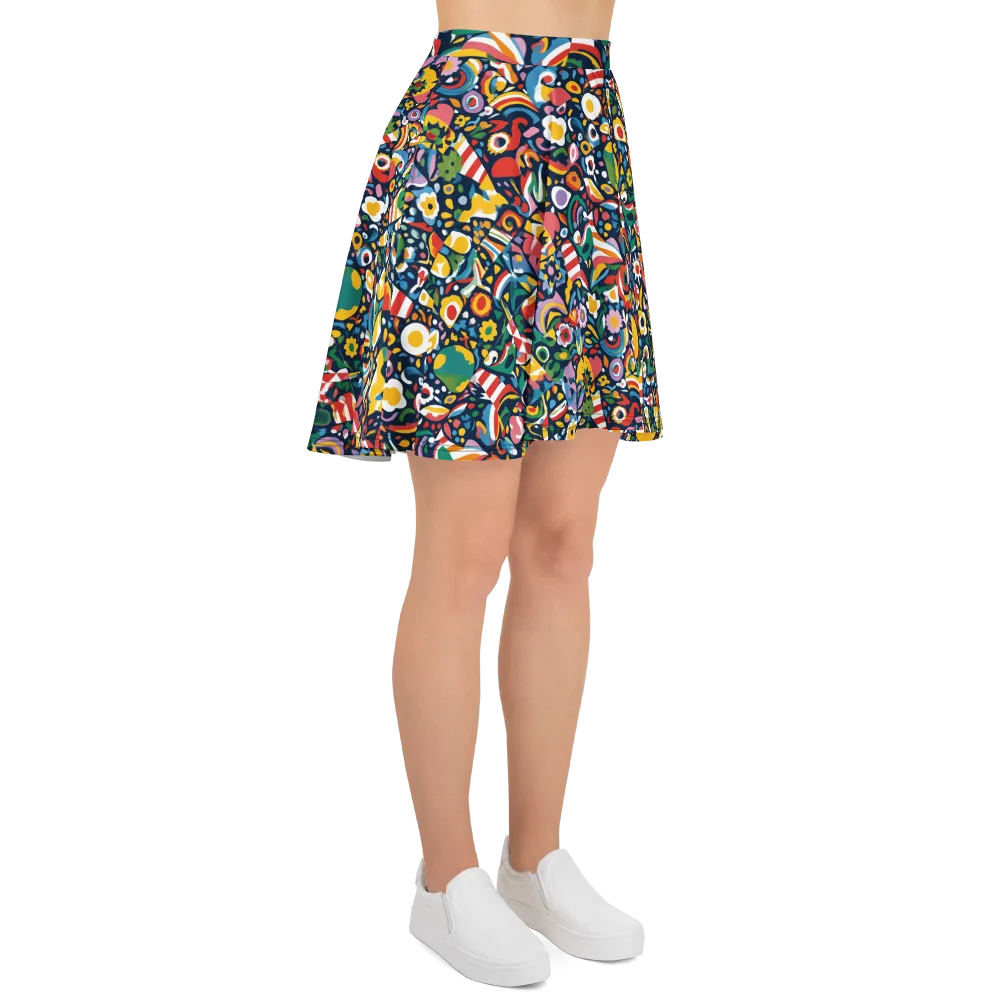 Carnival Herbarium on Skater Skirt — Right