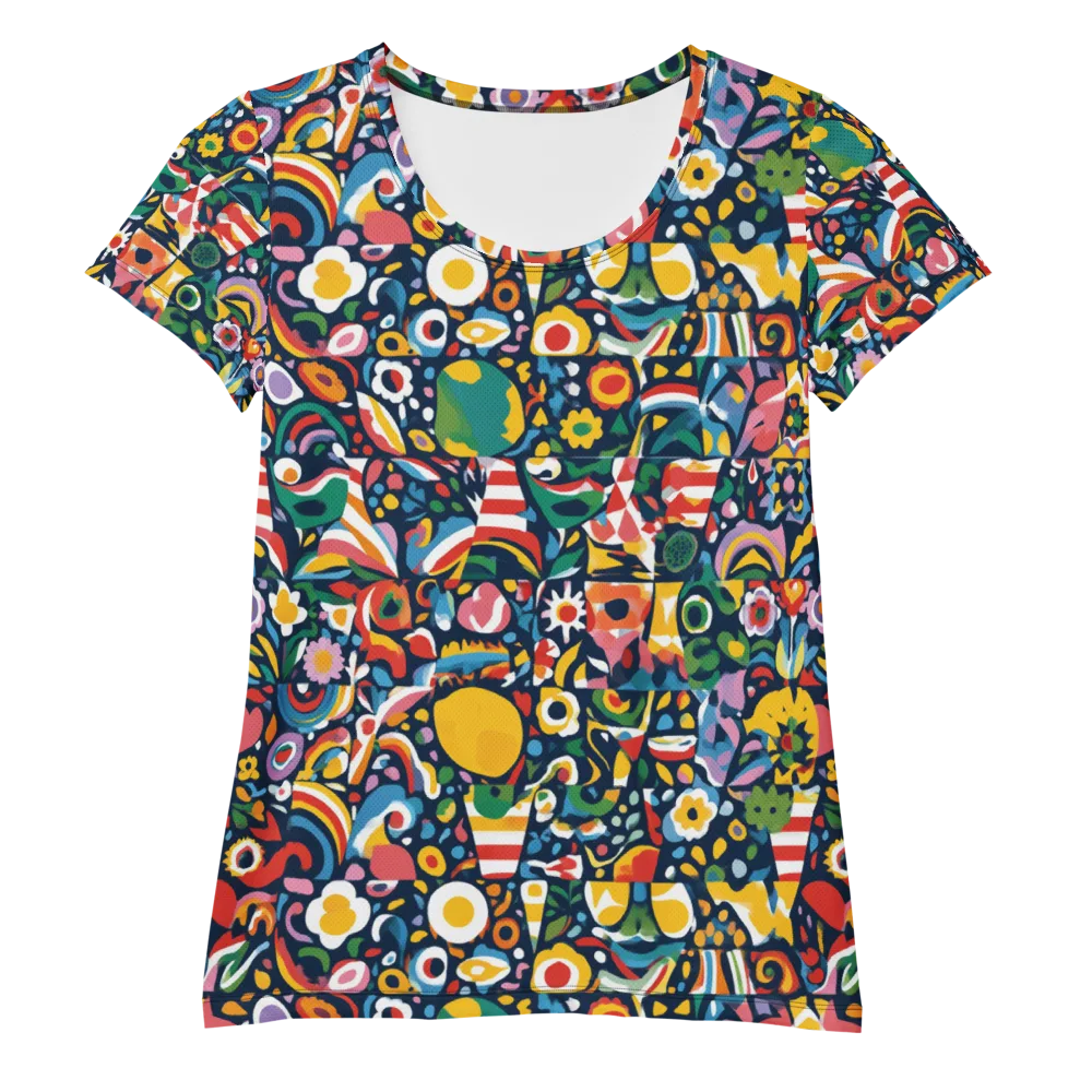 Carnival Herbarium on Women's Athletic T-Shirt — Front
