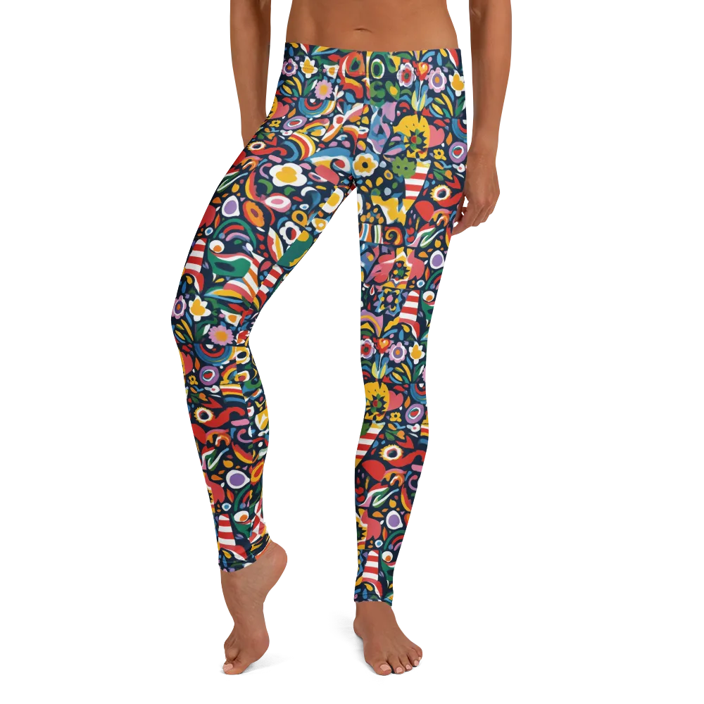 Carnival Herbarium on Leggings — Front
