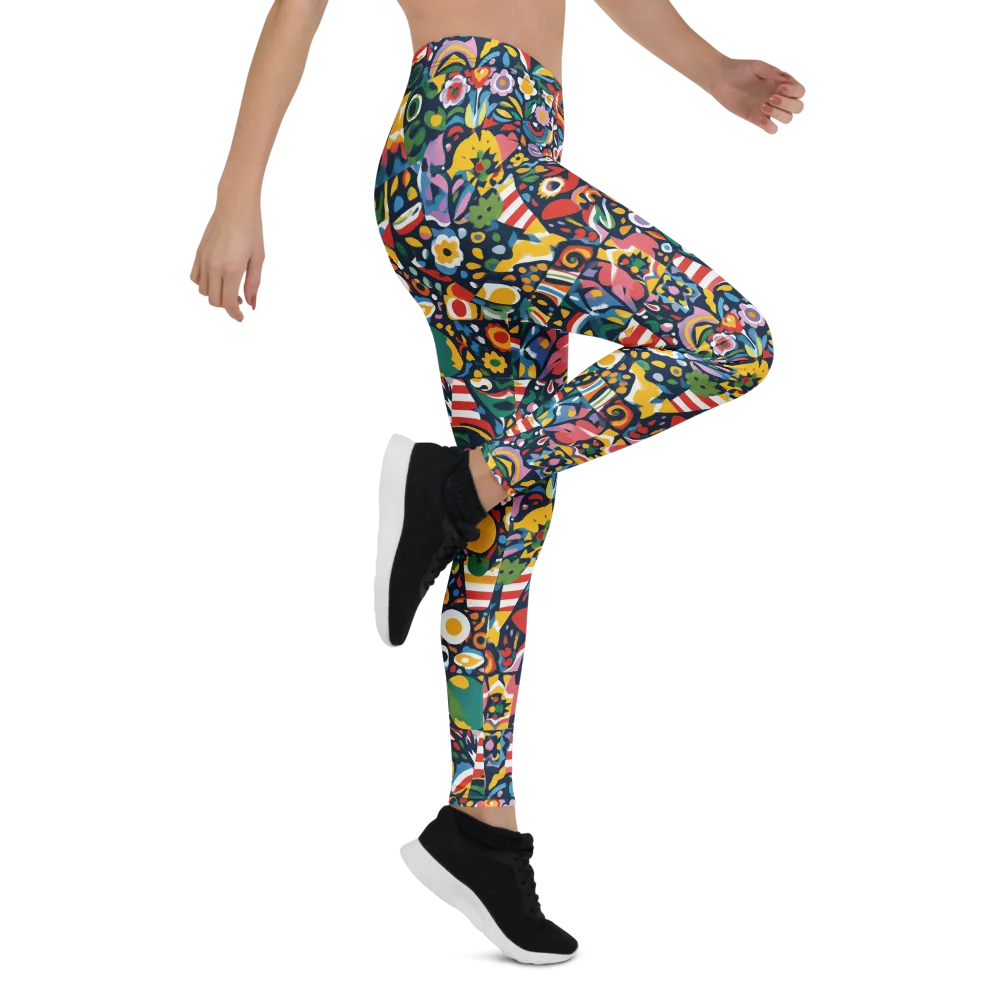 Carnival Herbarium on Leggings — Right