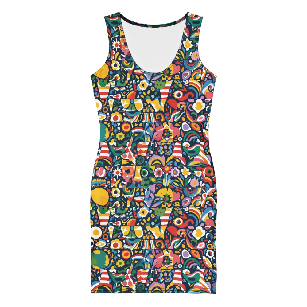 Carnival Herbarium on Bodycon Dress — Front