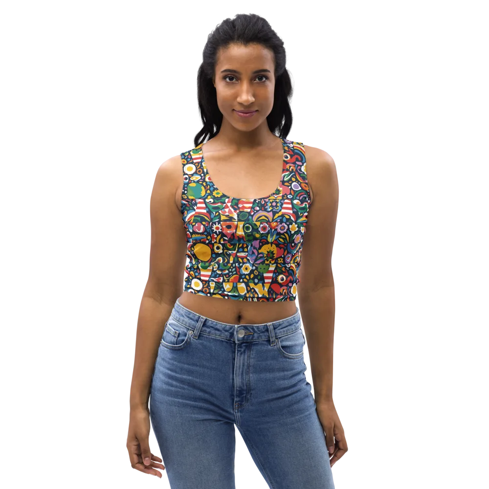Carnival Herbarium on Crop Top — Front