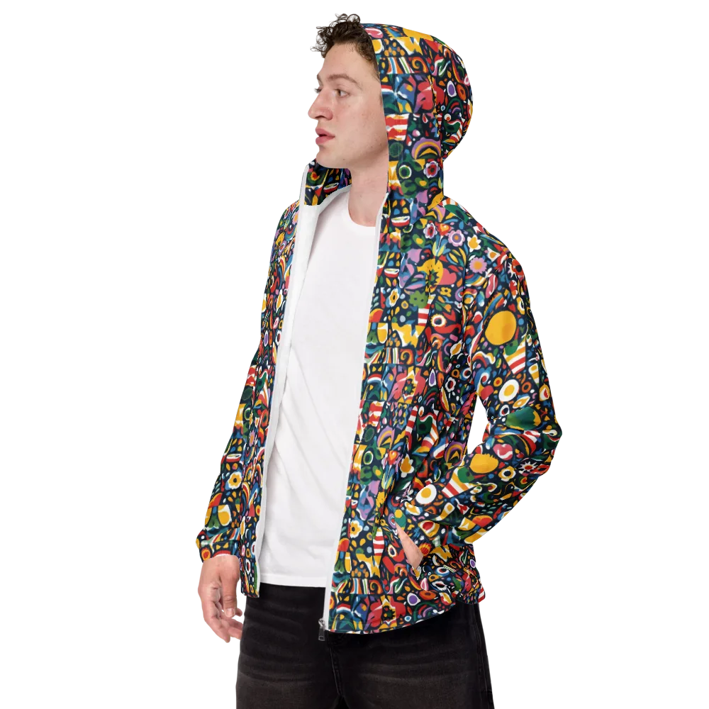 Carnival Herbarium on Men's Windbreaker — Left Front